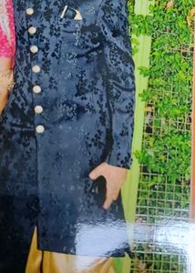Men's Blue Floral Jodhpuri set
