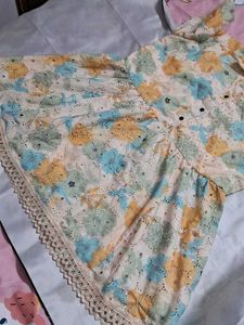 Chikan Embroidered Floral Cord Set
