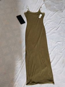 Olive Green Slip Dress