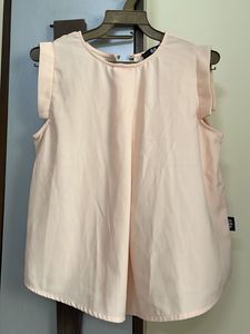 Elegant Peach Cap Sleeve Top