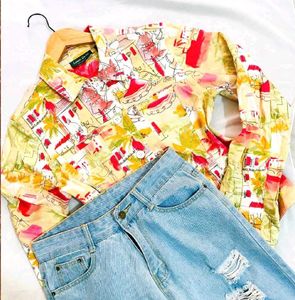 🎁Print Denim Jacket C