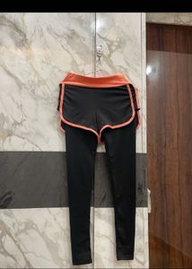 2-in-1 Athletic Leggings with Shorts