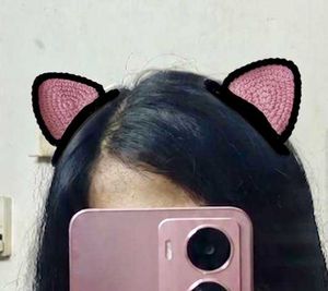 Cute Crochet Cat Ear Hair Clips