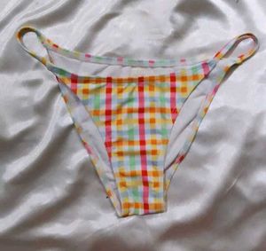 Colorful Gingham Bikini Bottom panty