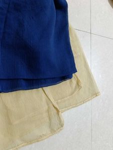 Stylish Blue &amp; Beige Anarkali Suit Set