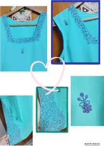 3piece Beautiful Blue &amp; Teal Kurta salwar set