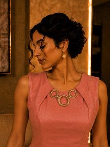 Elegant Rose Pink Party Dress