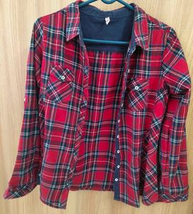 🔥DJ&amp;C Cozy &amp; Classic Red Plaid Flannel Shirt!