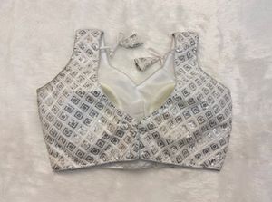 Sparkling Silver Sequin Blouse