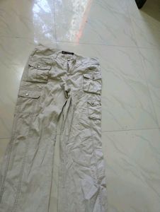 Women's Beige Cargo Pants