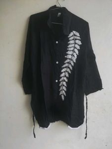 Embroidered Black top