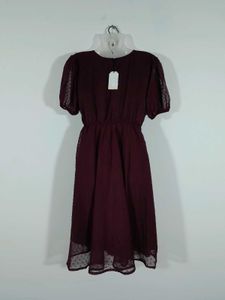 Burgundy Dress For Women's