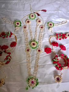 Floral Jewellery Set for Haldi/Mehendi/ baby showe