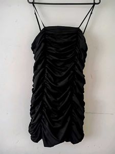 Chic Ruched Spaghetti Strap Mini Dress