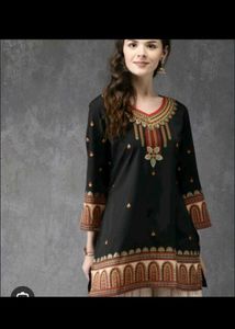 Elegant Black printed Kurta