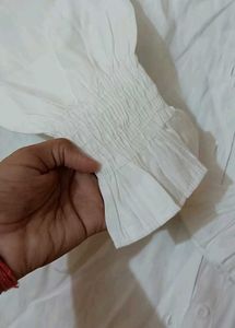 ZARA White Button-Up Shirt