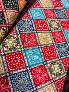 Vibrant Bandhani Print pure rayan Fabric