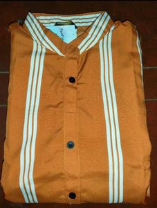 Preloved Chic Brown &amp; White Striped Kurta 🤎✨