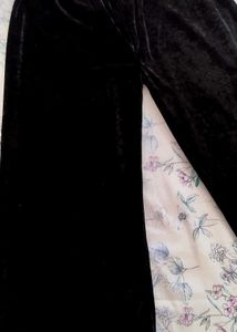 Black Leisure Wear Pyjamas In Velvet Fabric