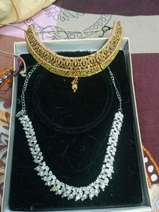 Sparkling Bridal Jewellery Set silver and golden