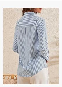 Classic Blue Stripe Button-Up Shirt