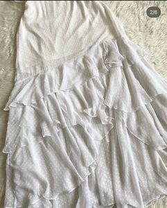 Chic White Ruffled Maxi Dress