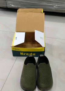 Comfortable Green Knit Slip-On Shoes