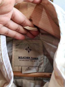 Beige Hooded Lightweight Jacket