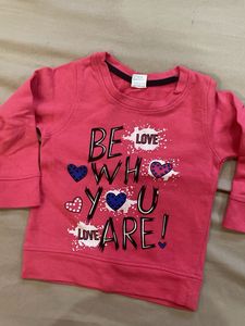 Cute Pink Love Heart Sweatshirt