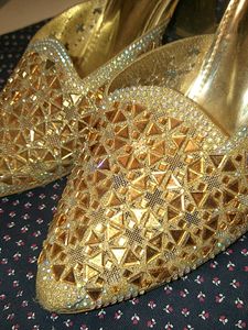 Gold Embellished Mules
