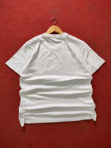 FILA White T-Shirt with Red and Blue Stripe