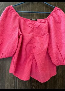 Chic Pink Puff Sleeve Top