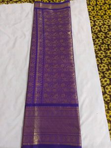 Elegant Purple Saree with Gold Weave