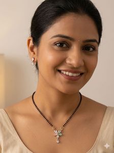 Elegant Mangalsutra with Gemstone Pendant