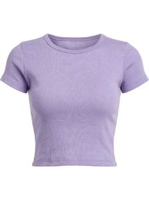 Lavender Ribbed Crop Top
