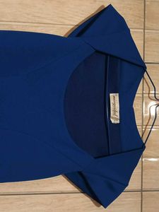 elegant blue midi dress