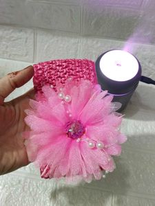 Pink Flower Headband