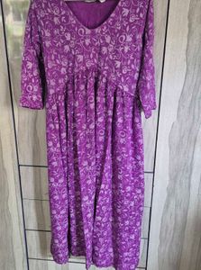 Beautiful Purple Floral Gown