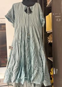 Embroidered Light Blue Ethnic Gown