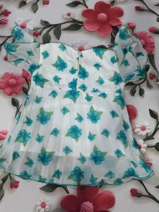 Cute Floral Print Top &amp; Skirt Set