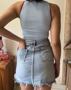 Blue Denim Skirt