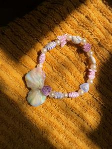 Chic Pearl Bracelets with Shell Charms