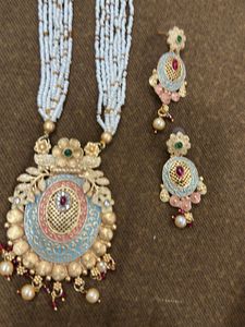 Elegant Beaded Necklace &amp; Earrings Set