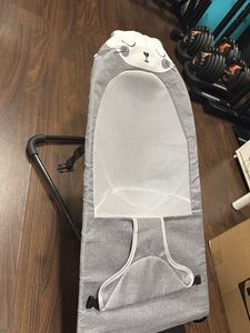 Cute Baby Bouncer - Grey Cat Design