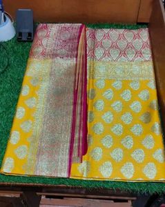 kathan banarasi Silk Saree with stiched blouse