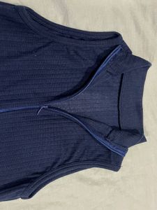 Sleeveless Mock Neck Ribbed Bodysuit