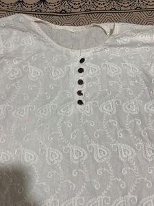 White Chikankari Kurti