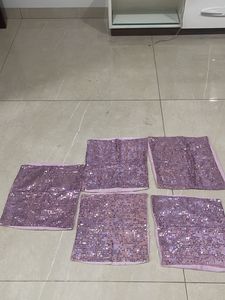 Sparkling Lavender Sequin Throw Pillow