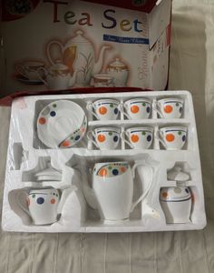 🆕Bone China Tea Set, 18 Pieces