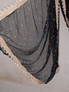 Elegant Black &amp; Gold Embellished Dupatta